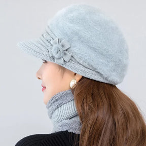 Conjunto Cachecol Tipo Gola e Chapéu de Inverno Pele Sintética - Mandatory