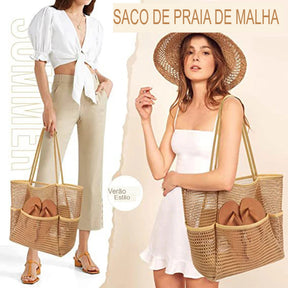 Bolsa de Praia Multi Bolsos Espaçosa e Sofisticada - Mandatory