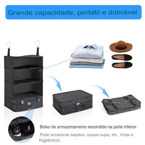 Organizador suspenso de roupas para malas - Compacto e Prático - Mandatory