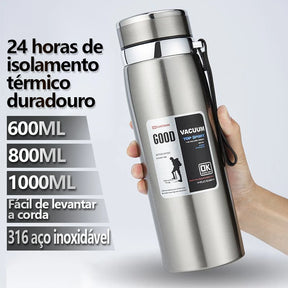 Garrafa Térmica de Aço Inoxidável com Dupla Isolação - Mandatory