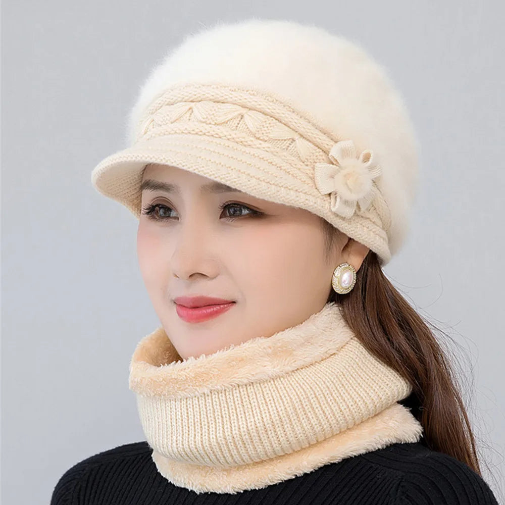 Conjunto Cachecol Tipo Gola e Chapéu de Inverno Pele Sintética - Mandatory