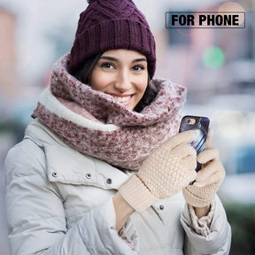 Luvas de Lã Unissex Toque Macio Tochscreen - Mandatory