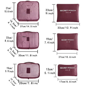 Kit 6 Bolsas Organizadoras de Viagem Espaçosas - Mandatory
