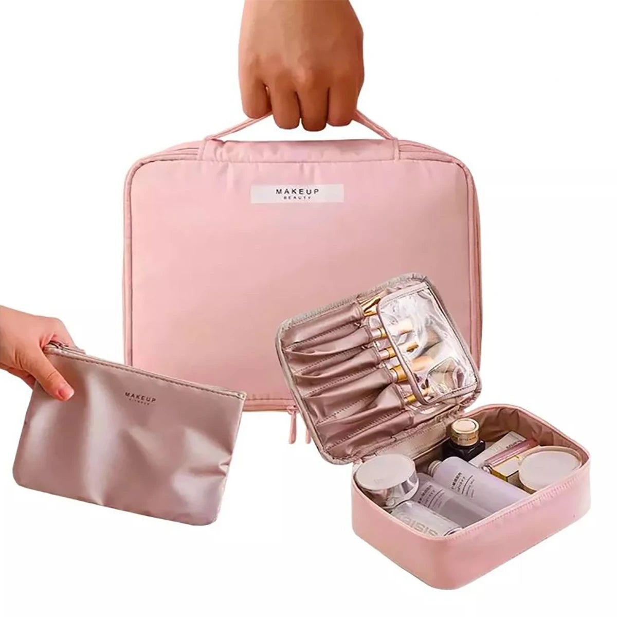 Necessaire Feminina Organizadora de Cosméticos e Maquiagem para Viagem - Mandatory
