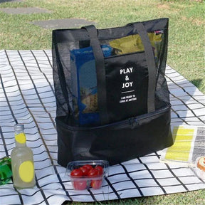 Bolsa de Praia 2 em 1 com compartimento térmico para lanches e Bebidas - Mandatory
