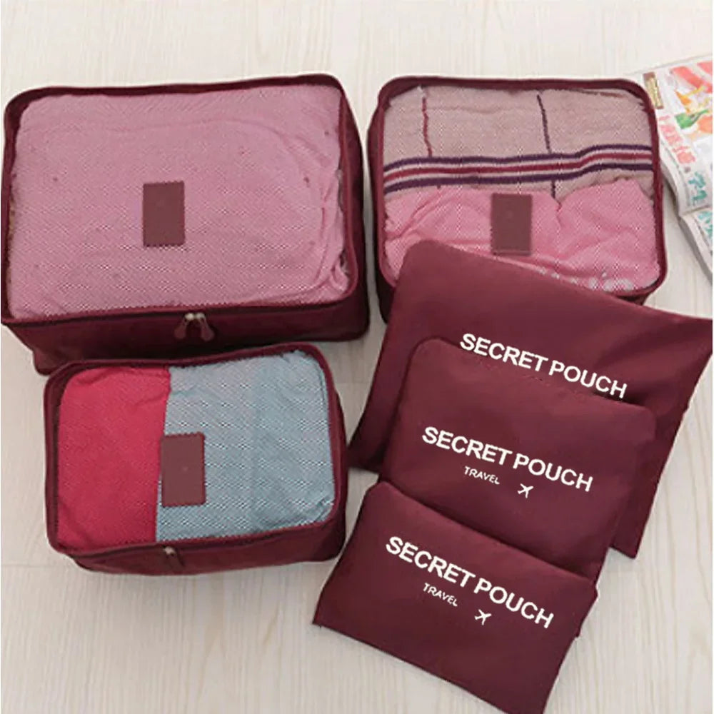 Kit 6 Bolsas Organizadoras de Viagem Espaçosas - Mandatory