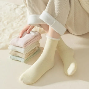 Meia Térmica Feminina em Cashmere Natural Macia - Mandatory