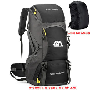 Mochila de Camping 50L Aventuras ao Ar Livre COM Capa de Chuva - Mandatory