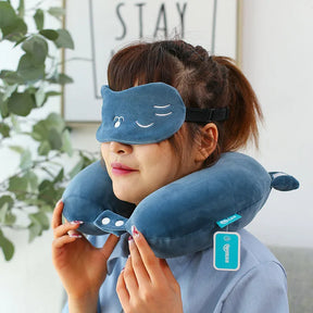 Kit Almofada de Pescoço U com Máscara de Dormir- 2 Peças - Mandatory
