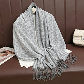 Cachecol de Luxo Lenço de Cashmere Feminino Estampado - Mandatory
