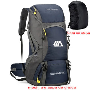 Mochila de Camping 50L Aventuras ao Ar Livre COM Capa de Chuva - Mandatory