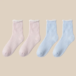 Kit 2 Pares Meia Térmica Feminina em Cashmere Natural Macia - Mandatory