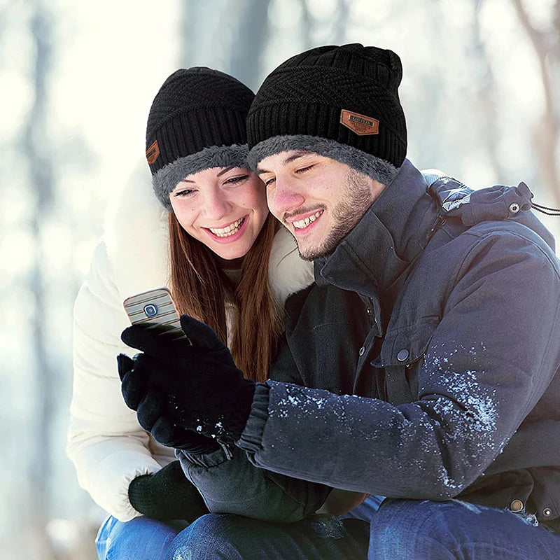 Gorro de inverno com cachecol e balaclava para homens e mulheres. Feito de lã e algodão, oferece aquecimento e estilo em climas frios