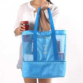 Bolsa de Praia 2 em 1 com compartimento térmico para lanches e Bebidas - Mandatory
