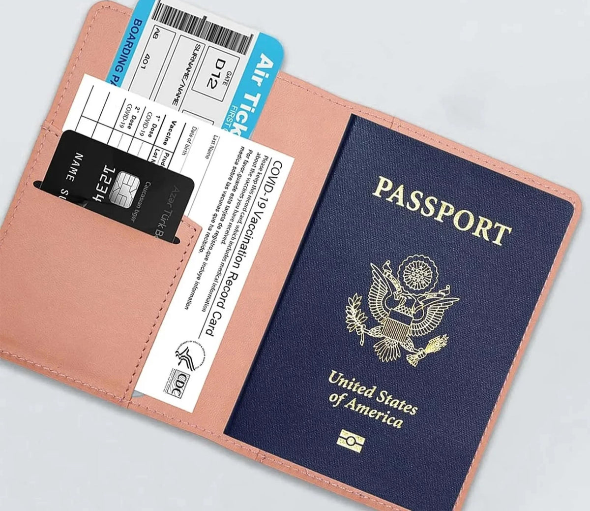 Carteira de Passaporte e Porta Cartão de Vacina Chic com Bloqueio RFID - Mandatory
