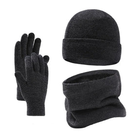 Kit Inverno Unissex com Proteção Térmica Gorro, Gola e Luvas - Mandatory