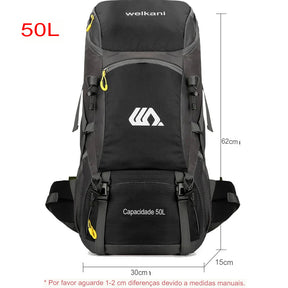 Mochila de Camping 50L Aventuras ao Ar Livre COM Capa de Chuva - Mandatory