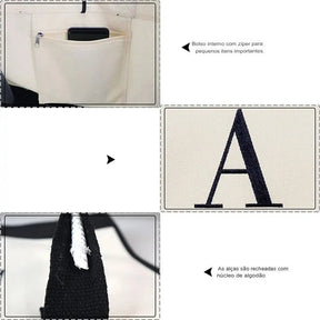 Bolsa Fashion Feminina Casual com Letras - Mandatory