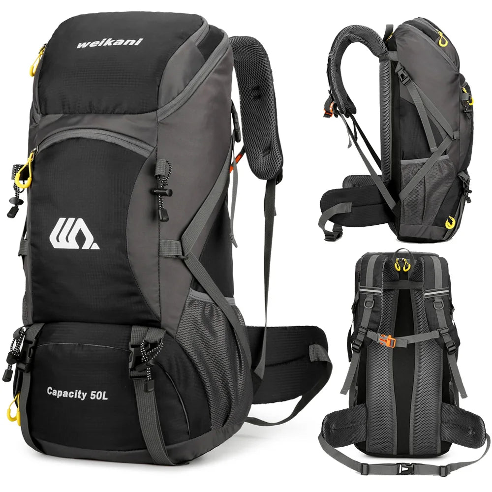 Mochila de Camping 50L Aventuras ao Ar Livre COM Capa de Chuva - Mandatory
