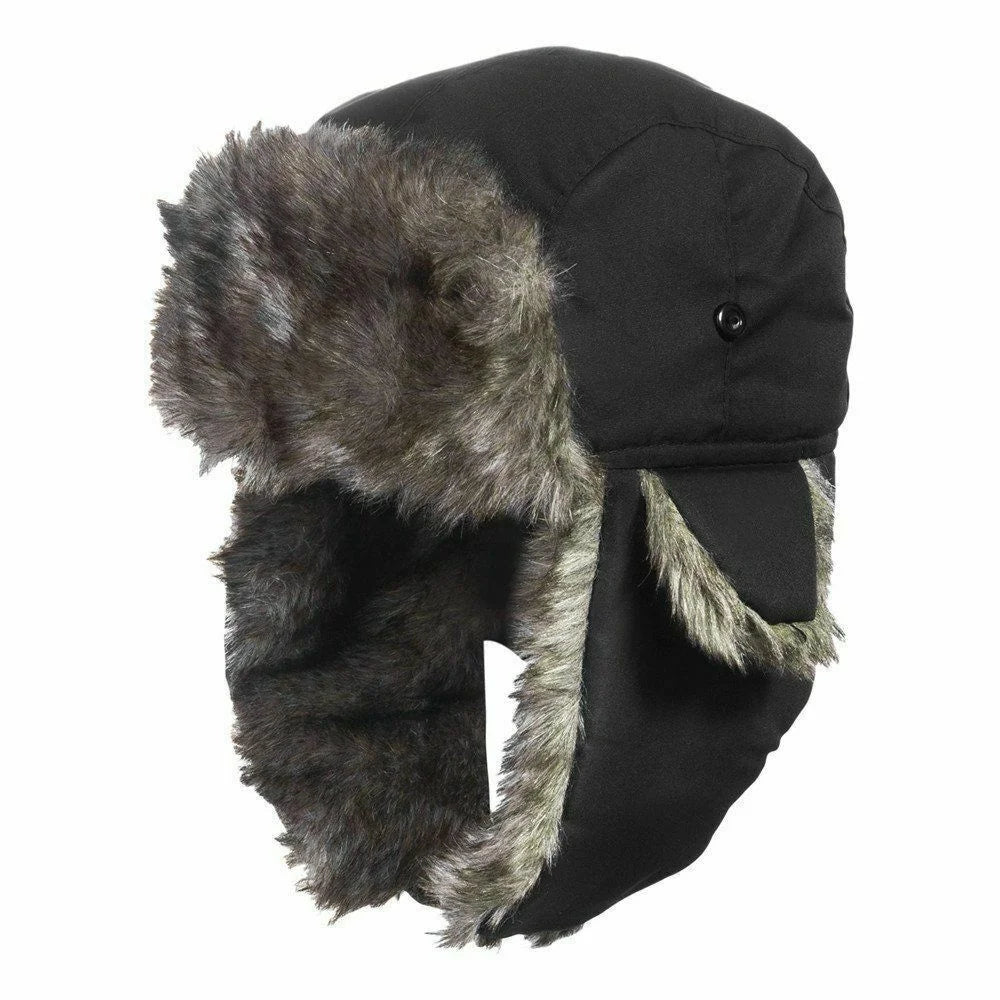 Chapéu Trapper Aviador Unissex para Frio Neve Pele Sintética - Mandatory