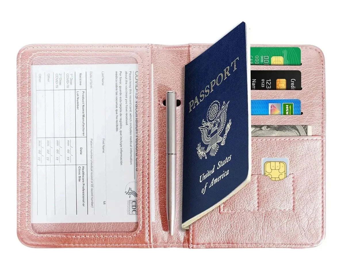 Carteira para Passaporte e Cartão de Vacina RFID Impermeável - Mandatory