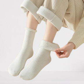 Kit 2 Pares Meia Térmica Feminina em Cashmere Natural Macia - Mandatory