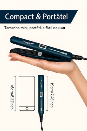 Mini Prancha de Cabelo Portátil para Viagem – Frizz Zero com Estilo - Mandatory